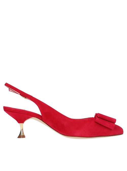 Décolleté slingback in camoscio FRANCESCO SACCO | 6133CAM. ROSSO